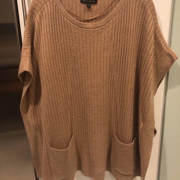 camel poncho sweater